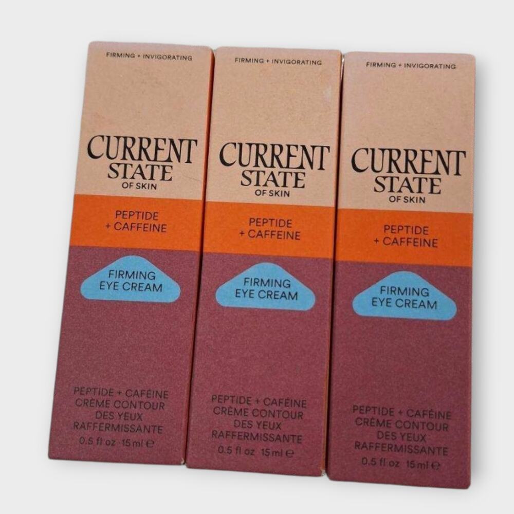 Current State Of Skin Firming Eye Cream 0.5 fl Peptide & Caffeine( 3 Pack) NIB